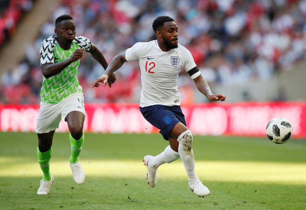 Englandu00e2u20acu2122s Danny Rose in action with Nigeriau00e2u20acu2122s Kenneth Omeruo during the international friendly in London June 2, 2018. u00e2u20acu201d Reuters pic