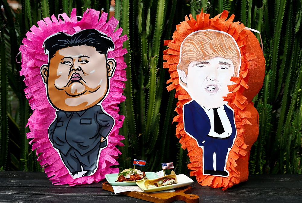 The Rocket Man Taco and the El Trumpo Taco is pictured at Lucha Loco in Singapore June 8, 2018. u00e2u20acu201d Reuters pic