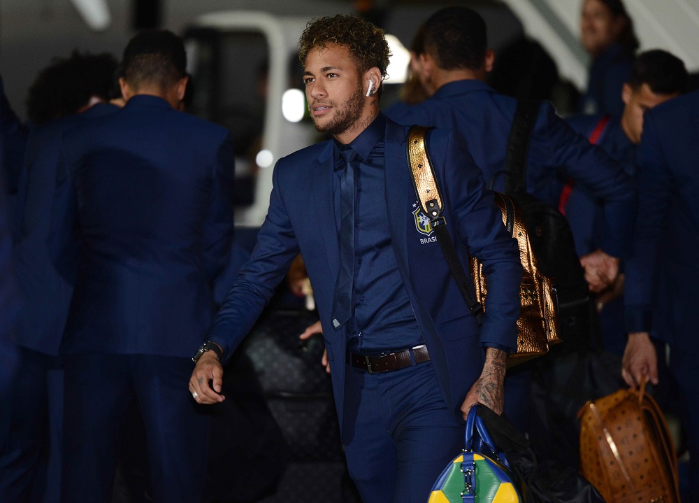 Neymar arrives at the Sochi International Airport June 11, 2018. u00e2u20acu201d Reuters pic