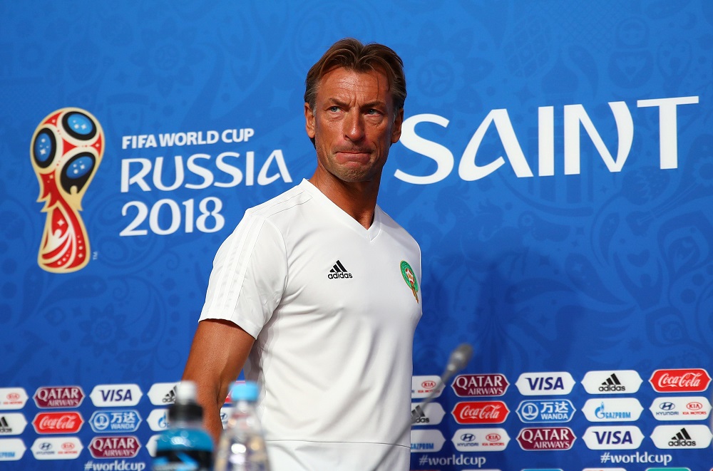 Morocco coach Herve Renard during a press conference in Saint Petersburg June 14, 2018. u00e2u20acu201d Reuters pic 