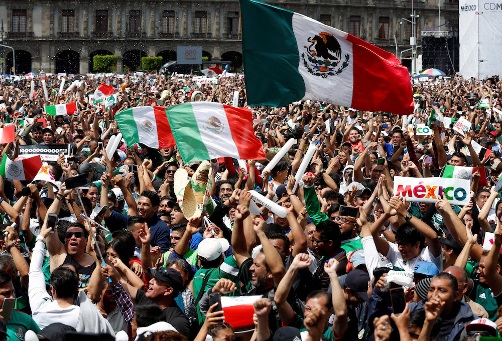 Mexican fans celebrate in Zocalo square in Mexico City June 17, 2018. u00e2u20acu201d Reuters pic