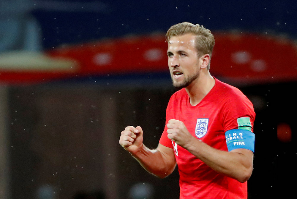 Englandu00e2u20acu2122s Harry Kane celebrates after the Group G match against Tunisia in Volgograd June 18, 2018. u00e2u20acu201d Reuters pic
