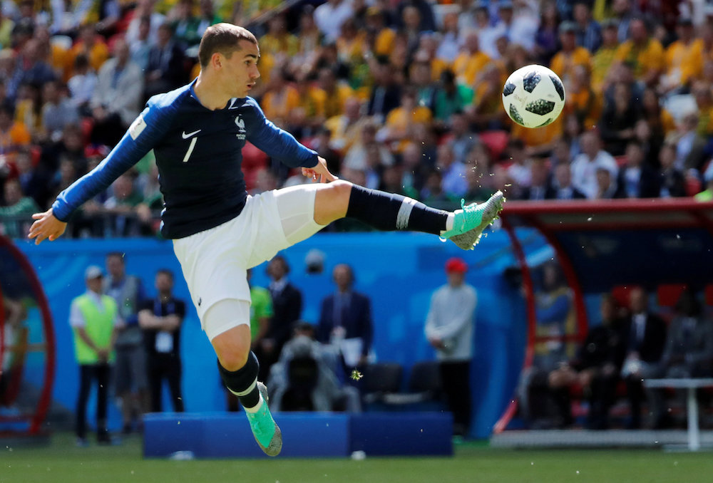 Franceu00e2u20acu2122s Antoine Griezmann in action against Australia at the 2018 Fifa World Cup in Kazan June 28, 2018. u00e2u20acu201d Reuters pic