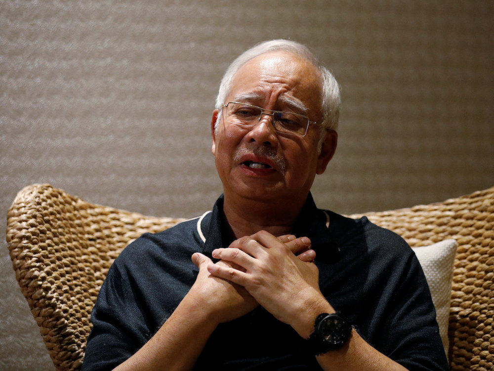 Datuk Seri Najib Razak speaks to Reuters during an interview in Langkawi June 19, 2018. u00e2u20acu201d Reuters pic