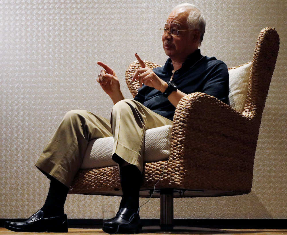 Datuk Seri Najib Razak speaks to Reuters during an interview in Langkawi June 19, 2018. u00e2u20acu201d Reuters pic