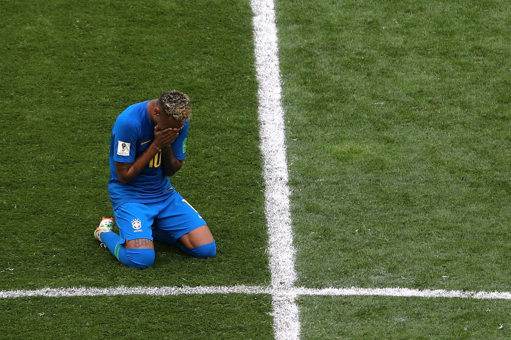 Brazilu00e2u20acu2122s Neymar celebrates after the match against Costa Rica at the 2018 Fifa World Cup in Saint Petersburg June 22, 2018. u00e2u20acu201d Reuters pic