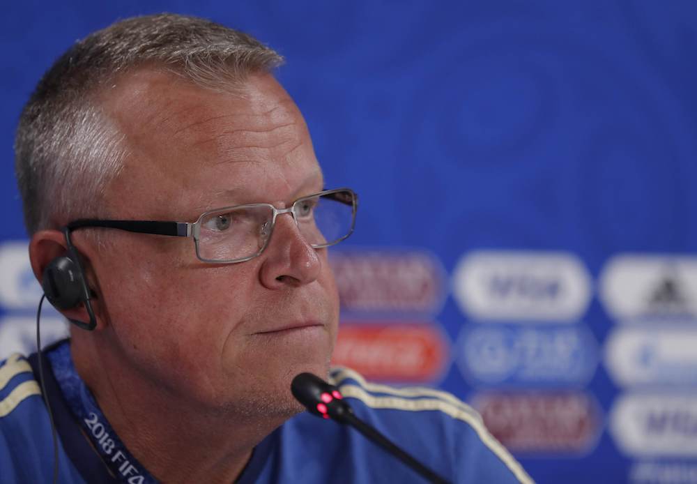 Swedenu00e2u20acu2122s coach Janne Andersson attends a news conference in Yekaterinburg June 26, 2018. u00e2u20acu201d Reuters pic