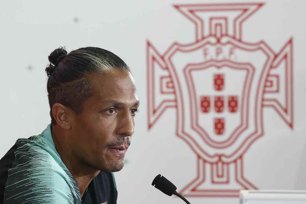 Bruno Alves attends a news conference for the 2018 Fifa World Cup in Kratovo June 28, 2018. u00e2u20acu201d Reuters pic