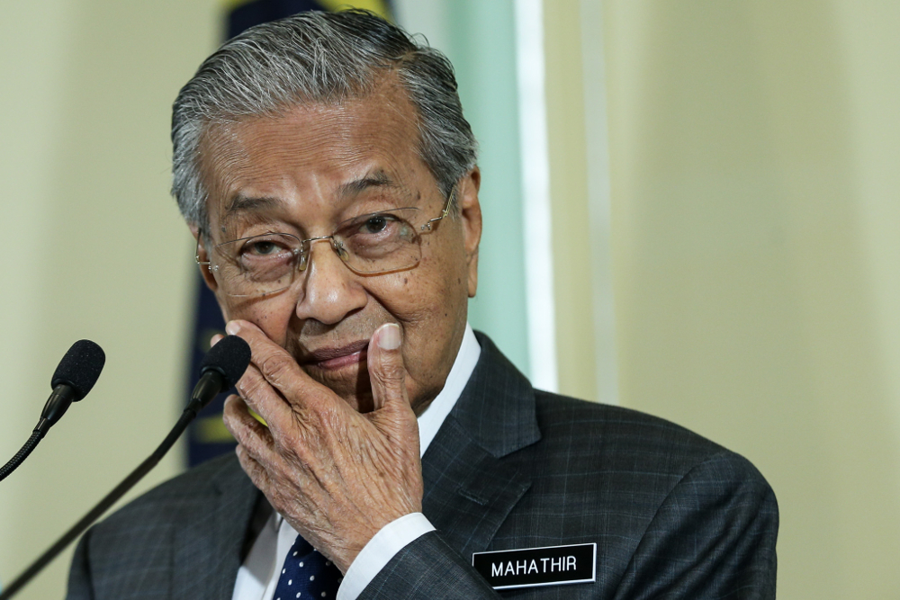 Tun Dr Mahathir Mohamad speaks to media after the post-cabinet meeting held at the Prime Ministeru00e2u20acu2122s Office June 6, 2018. u00e2u20acu201d Picture by Ahmad Zamzahuri
