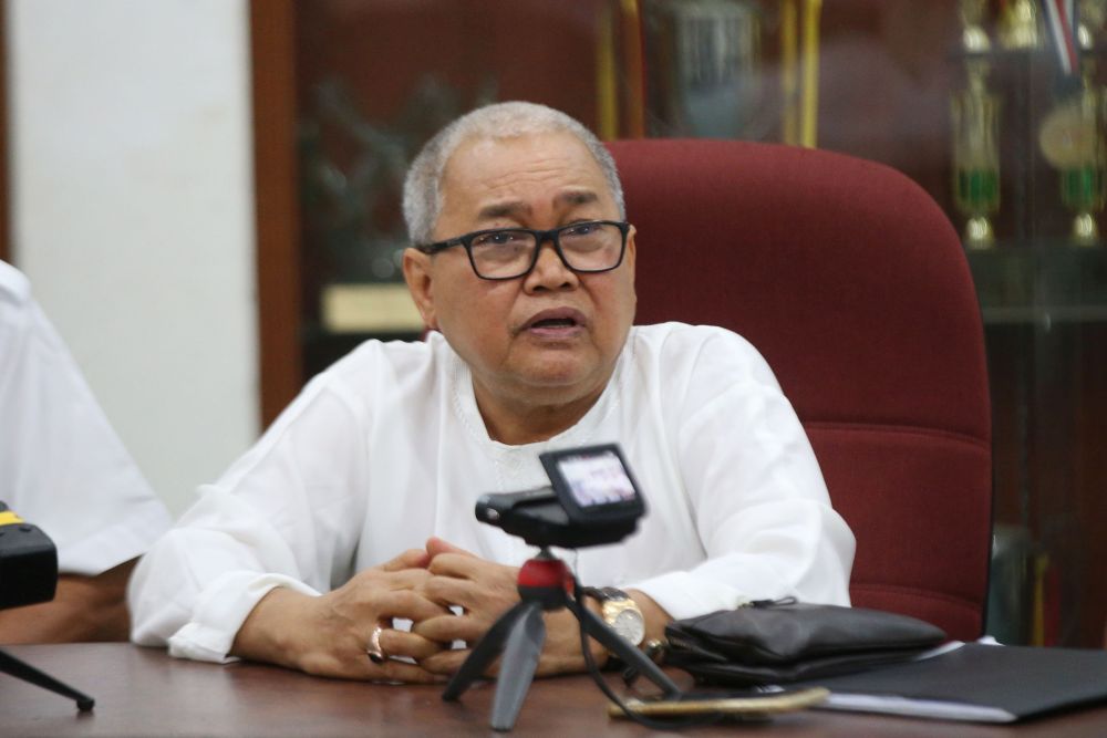 Former Perkasa Datuk Ibrahim Ali speaking during the press conference at Club Sultan Sulaiman. u00e2u20acu201d Azinuddin Ghazali