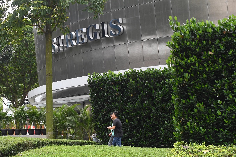 The St. Regis hotel ins Singapore. u00e2u20acu201d AFP pic