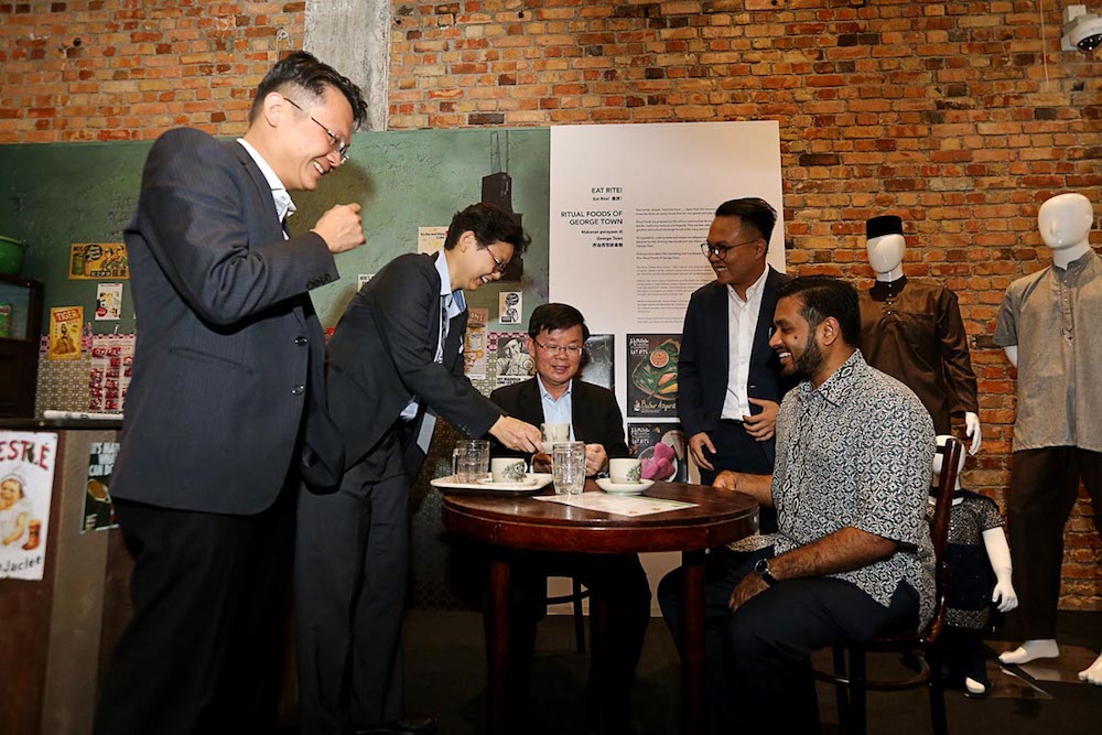 Penang Chief Minister Chow Kon Yeow looks at an installation during the launch of the George Town Unesco World Heritage Site 10th anniversary exhibition in George Town June 14, 2018. — Picture by Sayuti Zainudin