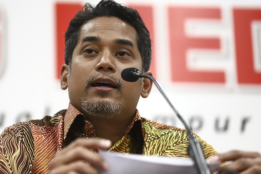 Khairy Jamaluddin speaks to media during a press conference in Kuala Lumpur June 20, 2018. u00e2u20acu201d Picture by Azneal Ishak