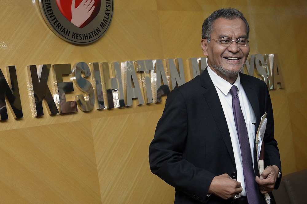 Health Minister Dzulkefly Ahmad arrives for a press conference at the Ministry of Health in Putrajaya June 20, 2018. u00e2u20acu201d Picture by Mukhriz Hazim