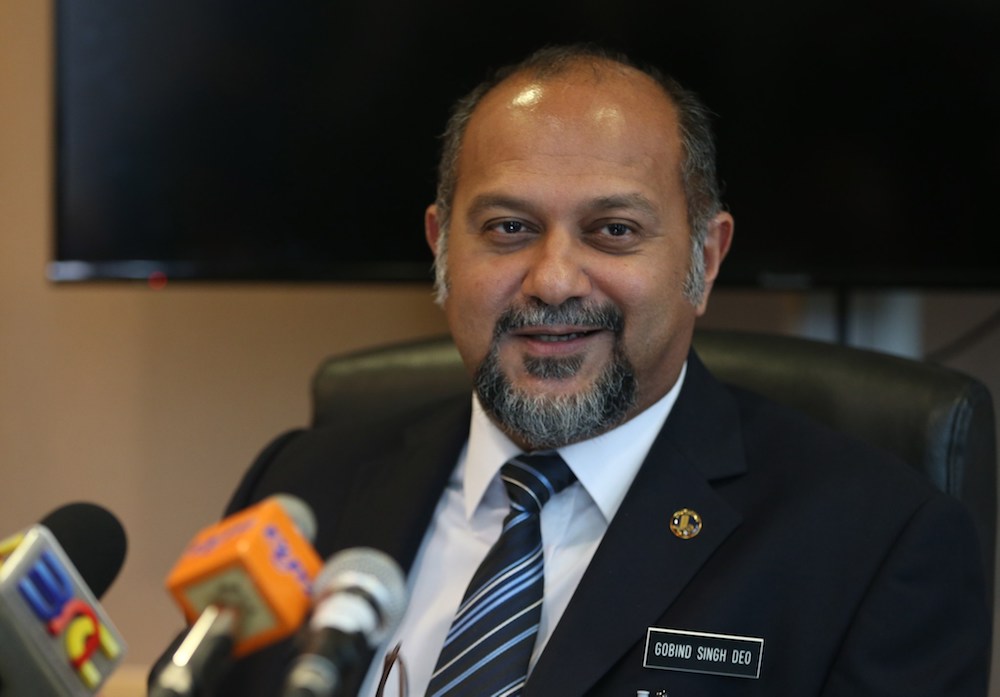Gobind Singh Deo holds a press conference in Putrajaya June 20, 2018. u00e2u20acu201d Picture by Razak Ghazali