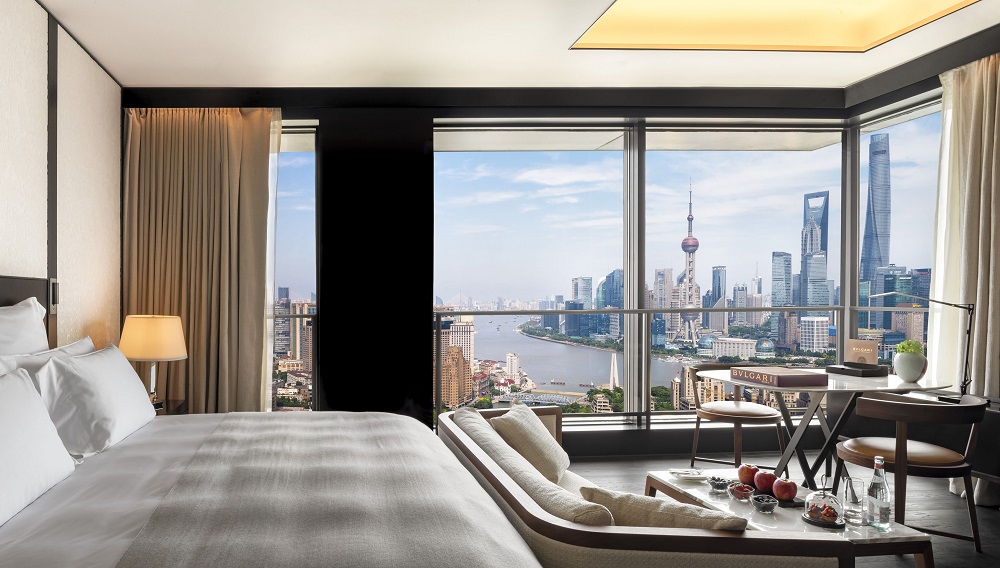 The Bulgari Hotel Shanghai features 82 rooms including 19 luxury suites.
