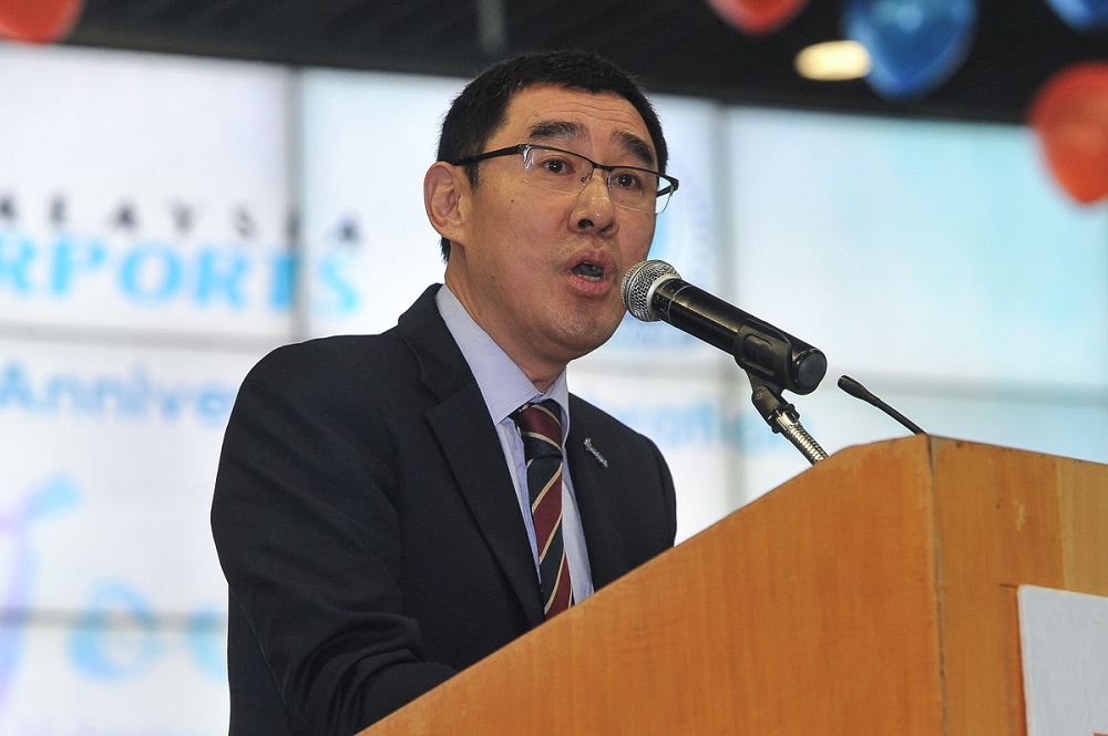 MAHB acting group chief executive officer Raja Azmi Raja Nazudin delivers his speech during the KLIA 20th Anniversary Celebration in Sepang June 29, 2018. u00e2u20acu201d Picture by Shafwan Zaidon