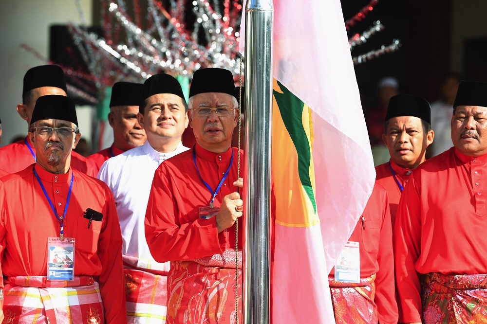 Former Umno president Datuk Seri Najib Razak during the Pekan Umno delegates meeting in Pekan June 30, 2018. u00e2u20acu201d Bernama pic