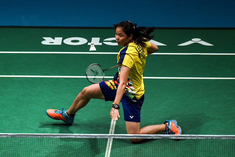 National womenu00e2u20acu2122s singles badminton player, Lee Ying Ying playing against Taiwanu00e2u20acu2122s Chiang Ying Li at the Malaysia Open in Bukit Jalil June 27, 2018. u00e2u20acu201d Bernama pic