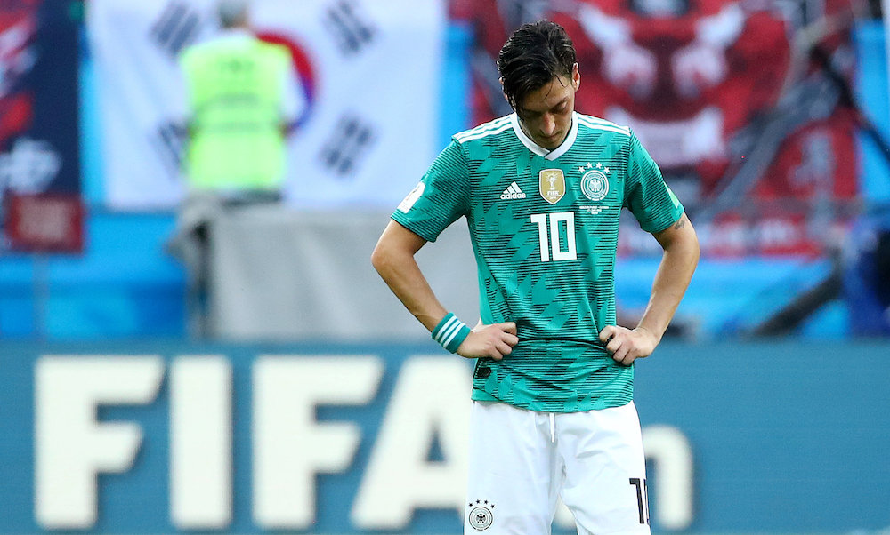 Germany's Mesut Ozil looks dejected after the match against South Korea at the Kazan Arena, Kazan June 27, 2018. u00e2u20acu201d Reuters pic