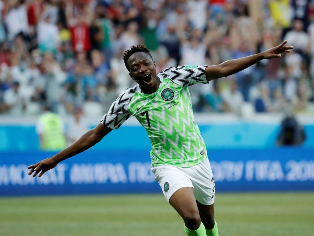 Nigeriau00e2u20acu2122s Ahmed Musa celebrates scoring their second goal against Iceland at the Volgograd Arena, Volgograd, Russia, June 22, 2018. u00e2u20acu2022 Reuters pic