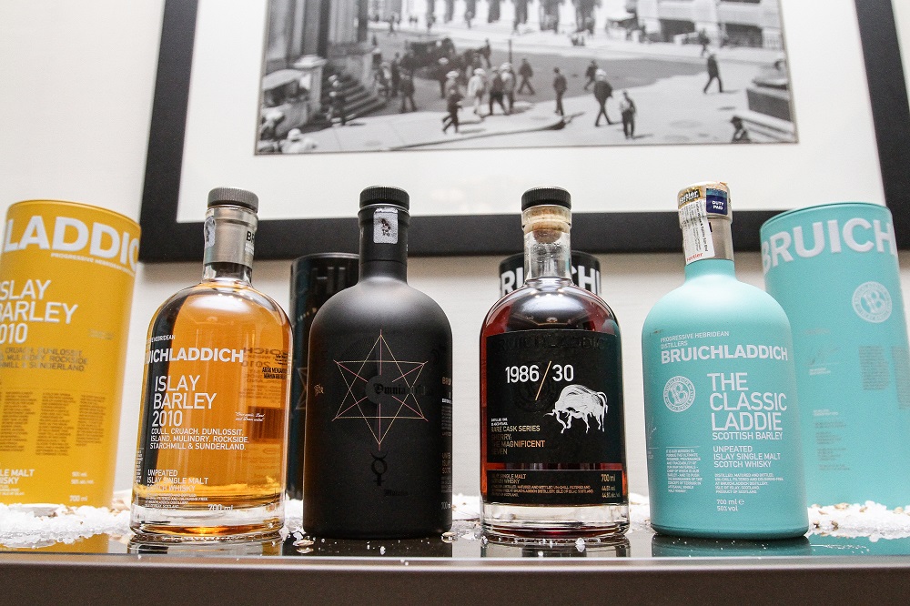 A tasting flight of Bruichladdich whiskies including the Rare Cask Series was revealed to an exclusive audience of guests. u00e2u20acu201d Picture by Miera Zulyana