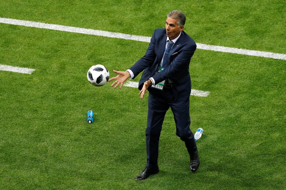 Iran coach Carlos Queiroz reacts during the match against Spain in Kazan June 21, 2018. u00e2u20acu2022 Reuters pic