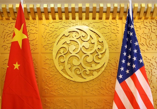 Chinese and US flags are set up for a meeting during a visit by US  Secretary of Transportation Elaine Chao at China's Ministry of Transport in Beijing, China April 27, 2018. u00e2u20acu201d Reuters pic