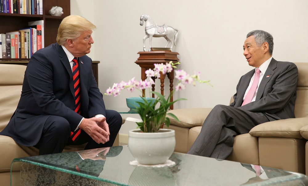 US President Donald Trump meets with Singapore's Prime Minister Lee Hsien Loong at the Istana in Singapore June 11, 2018. u00e2u20acu201d Ministry of Communications and Information, SingaporeHandout via Reuters pic
