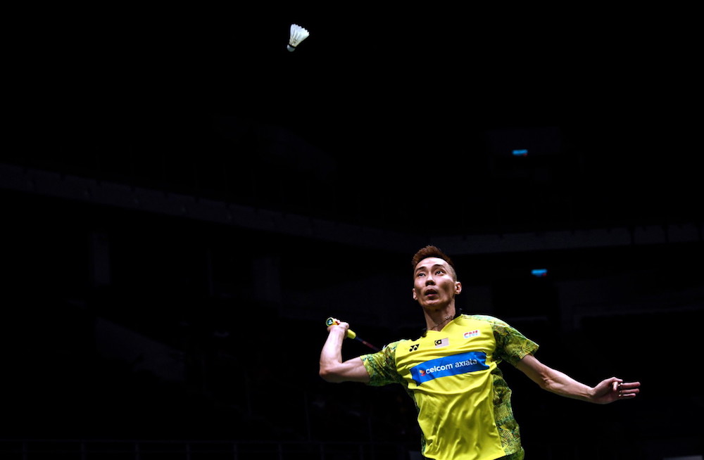 Datuk Lee Chong Wei in action during his first-round match against Kazumasa Sakai of Japan at the Celcom Axiata Malaysia Open 2018 in Kuala Lumpur June 26, 2018. u00e2u20acu201d Bernama pic