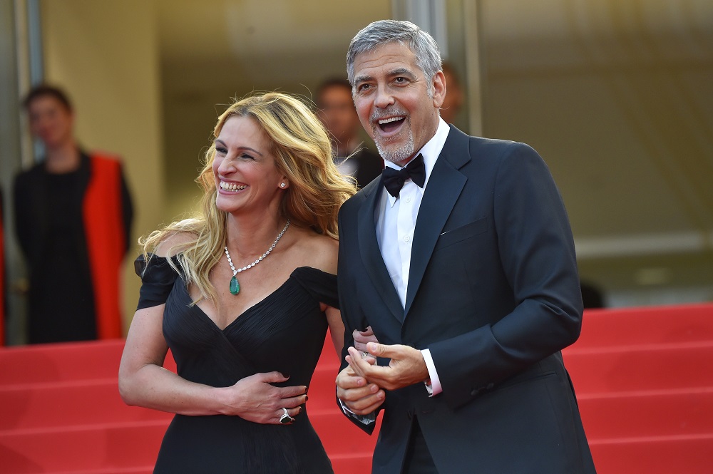 US actor George Clooney and US actress Julia Roberts at the Cannes Film Festival in 2016. u00e2u20acu201d AFP pic