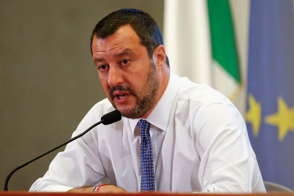 Italy's Interior Minister Matteo Salvini speaks during a news conference at the Viminale in Rome, Italy, June 25, 2018. u00e2u20acu201d Reuters pic