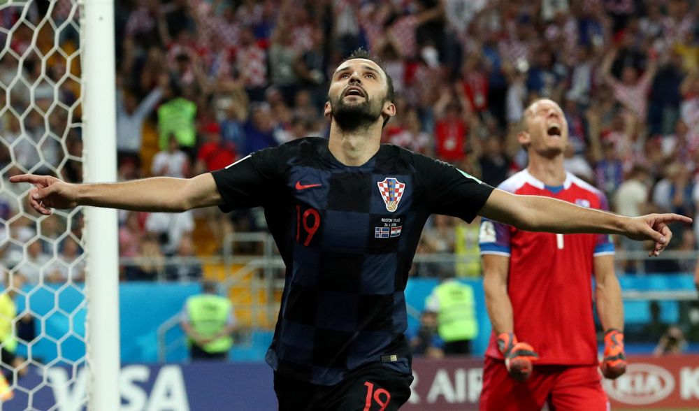 Croatia's Milan Badelj celebrates after scoring the first goal against Iceland, June 26, 2018. u00e2u20acu2022 Reuters pic