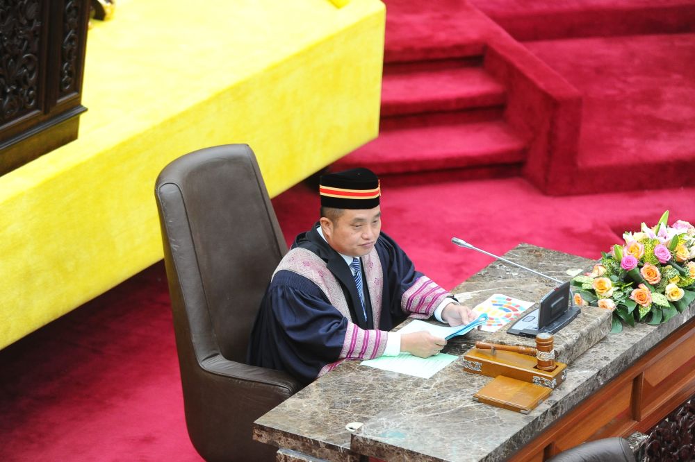 DAPu00e2u20acu2122s Ng Suee Lim is sworn in as the Speaker of the 14th Selangor State Assembly today, June 26, 2018.