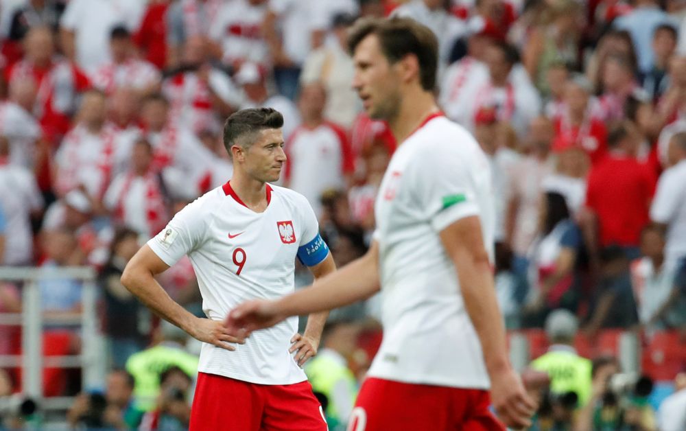 Poland's Robert Lewandowski looks dejected after the match against Senegal June 19, 2018. u00e2u20acu2022 Reuters pic