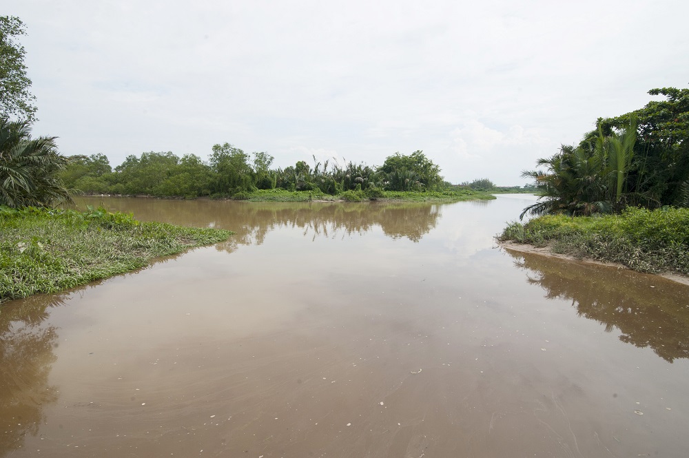 The confluence of Sungai Perai and Sungai Dua. 