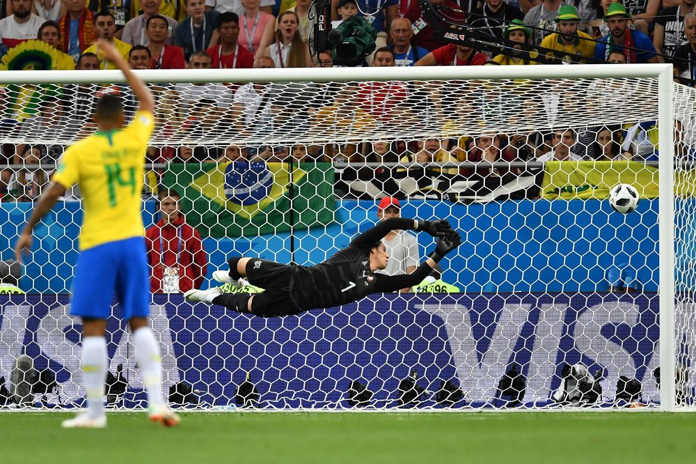 Switzerlandu00e2u20acu2122s goalkeeper Yann Sommer watches a goal scored by Brazilu00e2u20acu2122s forward Philippe Coutinho (not in picture) during their 2018 World Cup Group E at the Rostov Arena in Rostov-On-Don, June 17, 2018. u00e2u20acu201d AFP pic
