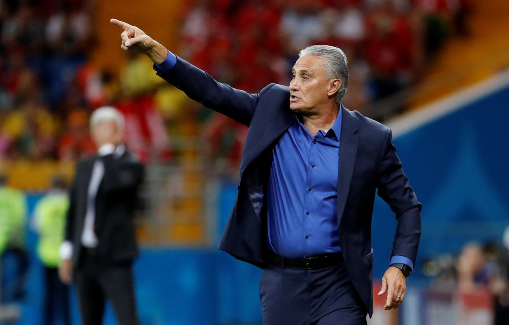 Brazil coach Tite gestures during the World Cup Group E match with Switzerland in Rostov-on-Don June 17, 2018. u00e2u20acu201d Reuters pic