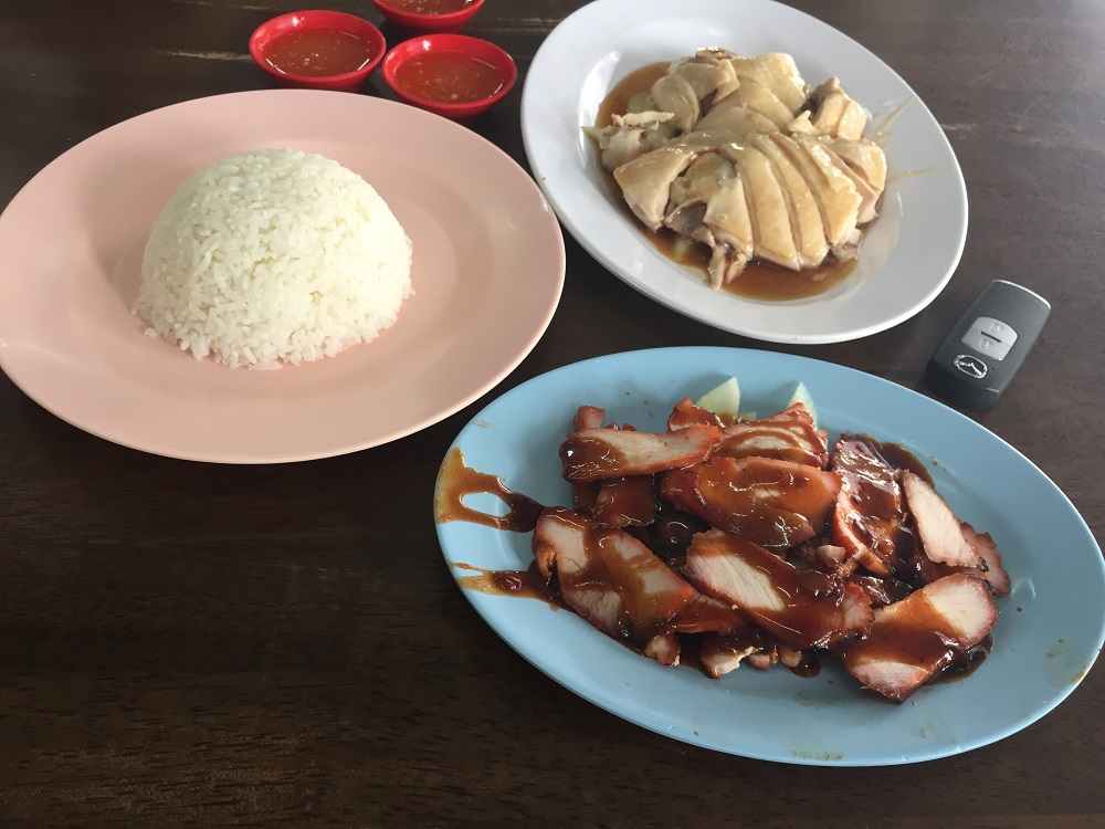 What’s better than chicken rice? Barbecued pork! (char siew). — Picture by Chris Mohan