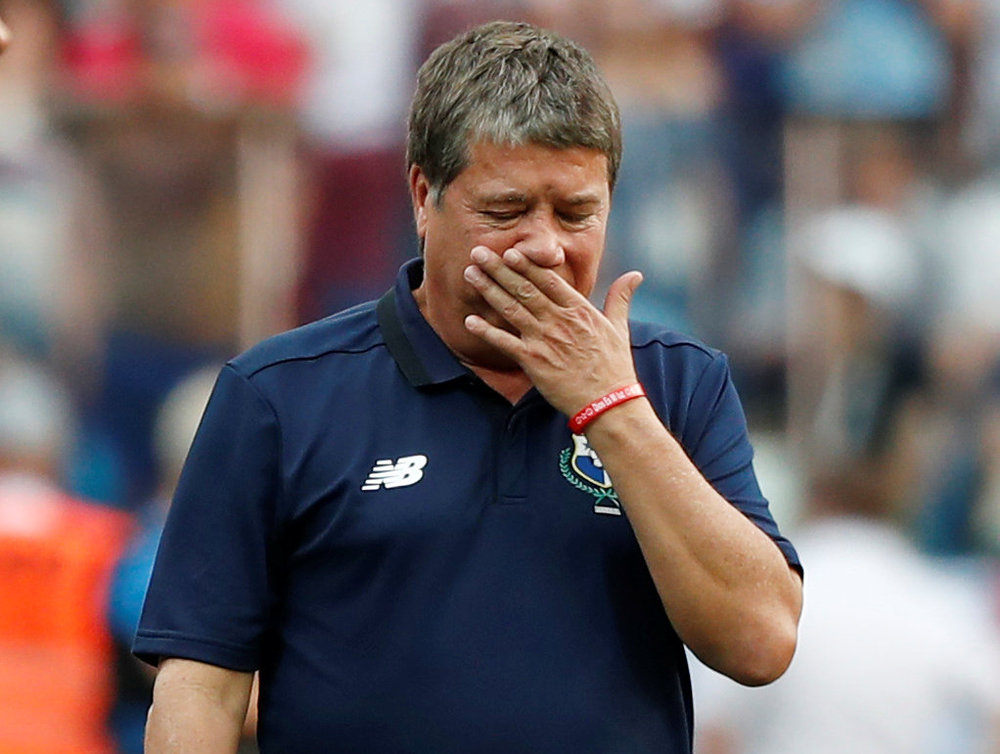 Panama coach Hernan Dario Gomez during the World Cup Group G match against England in Nizhny Novgorod June 24, 2018. u00e2u20acu201d Reuters pic