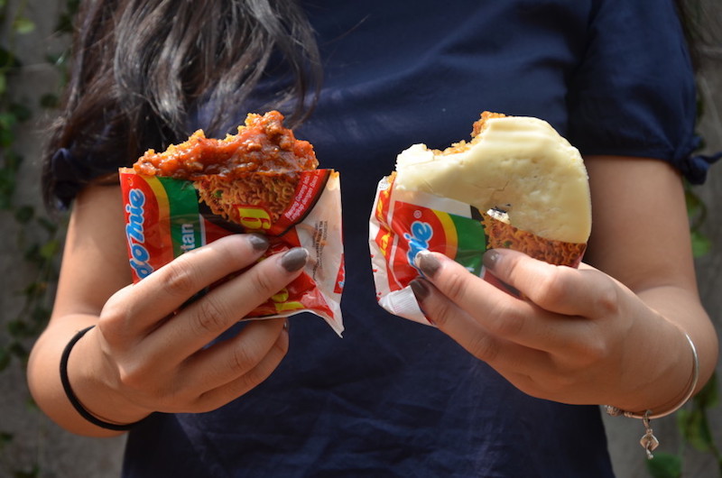 Choose your topping: Bolognaise or cheddar cheese. — Jakarta Globe pic