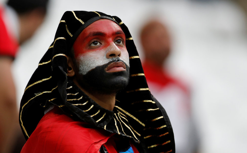 An Egypt fan looks dejected after the World Cup Group A match with Saudi Arabia in Volgograd June 25, 2018. u00e2u20acu201d Reuters pic