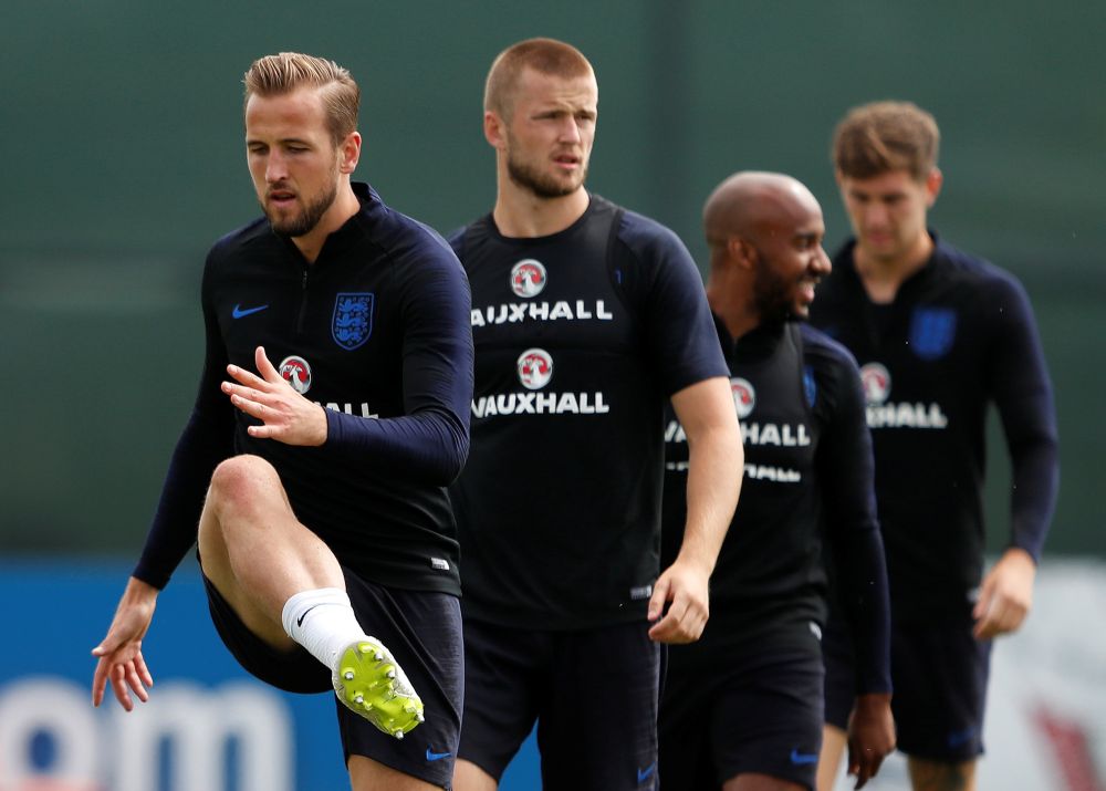 England's Harry Kane and Eric Dier are seen during a training session in St Petersburg June 21, 2018. u00e2u20acu2022 Reuters pic