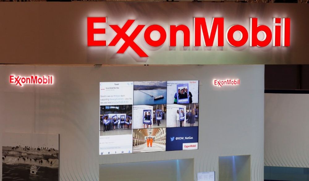 Logos of ExxonMobil are seen in its booth at Gastech, the world's biggest expo for the gas industry, in Chiba, Japan April 4, 2017. u00e2u20acu201d Reuters pic
