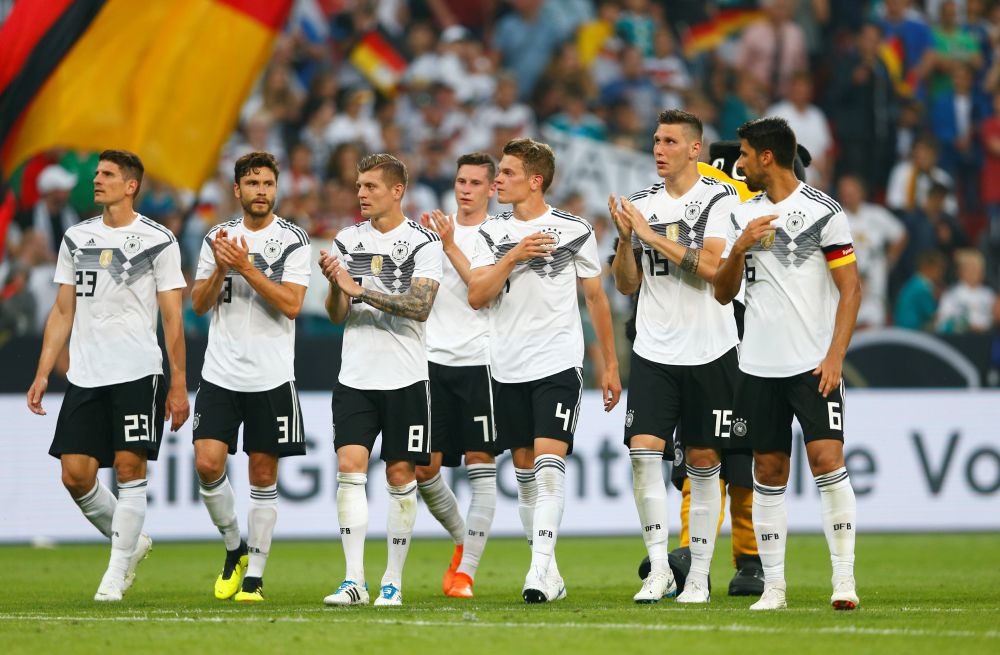 Germany players applaud the fans after the match against Saudi Arabia. u00e2u20acu2022 Reuters  pic