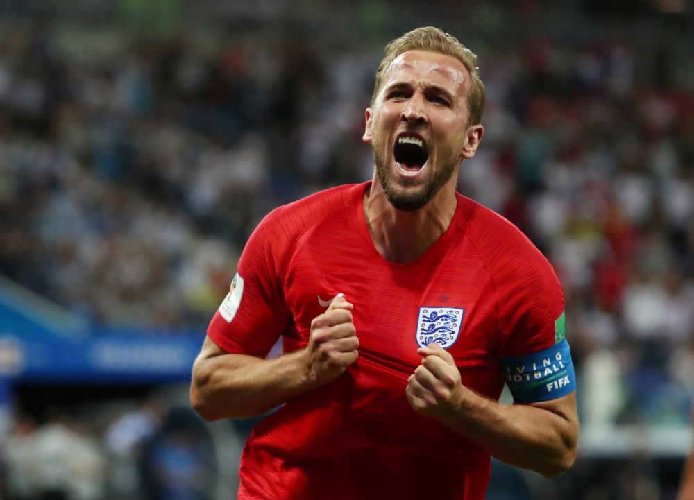 England's Harry Kane celebrates scoring the second goal against Tunisia. u00e2u20acu2022 Reuters pic