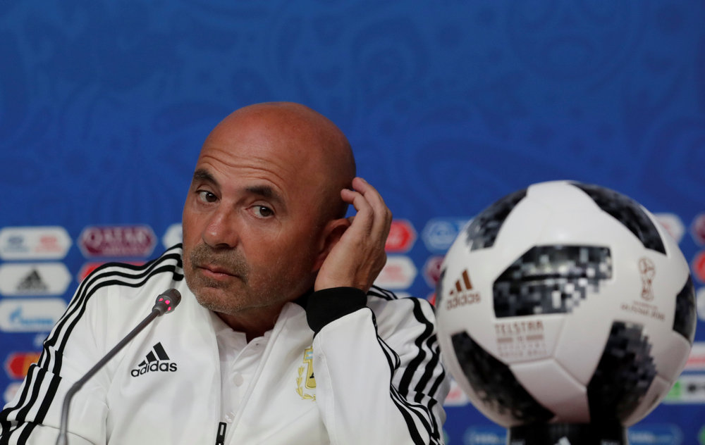 Argentina's coach Jorge Sampaoli during a news conference at the Saint Petersburg Stadium June 25, 2018. u00e2u20acu201d Reuters pic 