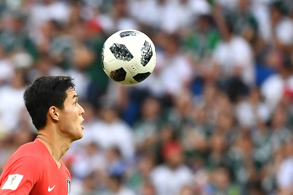 South Korea's midfielder Ju Se-jong controls the ball during the World Cup Group F match with Mexico in Rostov-On-Don June 23, 2018. u00e2u20acu201d AFP pic
