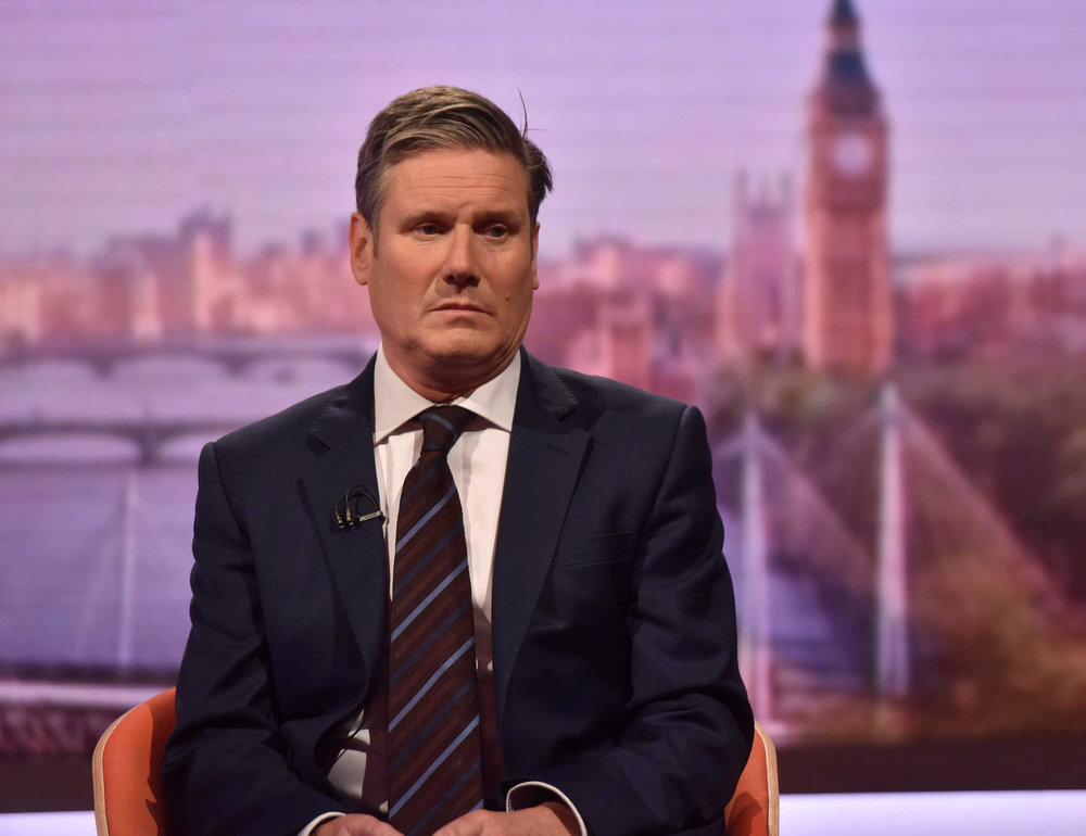 Britain's shadow Brexit Secretary Keir Starmer appears on the BBC's Andrew Marr Show in London May 13, 2018. u00e2u20acu201d Reuters pic
