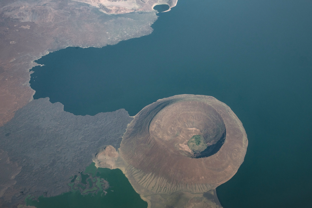 An aerial image shows a part of Lake Turkana in Kenya. u00e2u20acu201d AFP pic